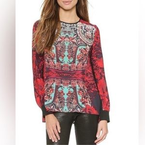 Clover Canyon Rose Print Matador Blouse